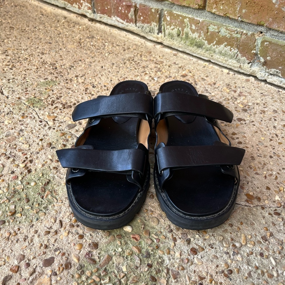 Marc by Marc Jacobs Street Stomp Leather Slide Size 41